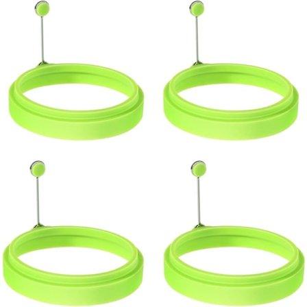 Paistettu kananmunan muotti paistinpannulle, kananmunarenkaat, silikoninen pannukakkumuoti R