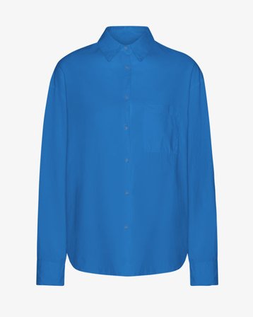 Organic Oversized Shirt - Pacific Blue - Female - S