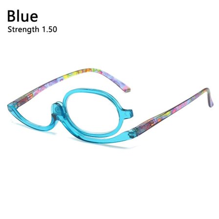 Roterende sminke Lesebriller Sammenleggbare briller BLÅ