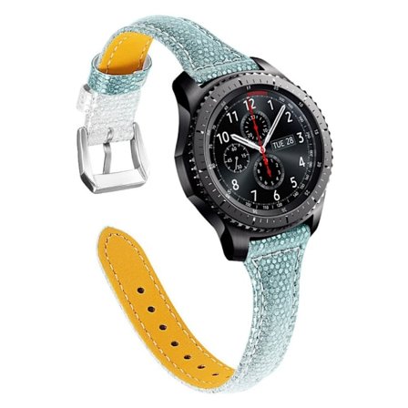 Samsung Gear S3 Frontier klockarmband i äkta läder - Grön
