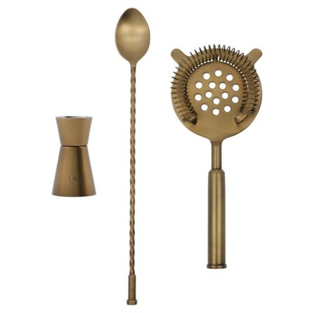 House doctor Baar cocktailsæt, antik messing | KitchenOne