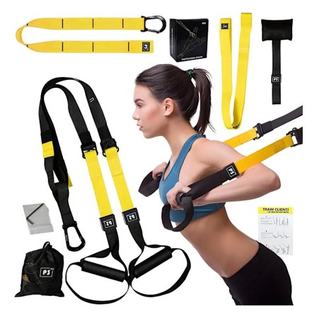 Alt-i-Én Suspension Trainer - Hjemme Fitness System til den erfarne fitnessentusiast, inkluderer adgang til Trx Training Club