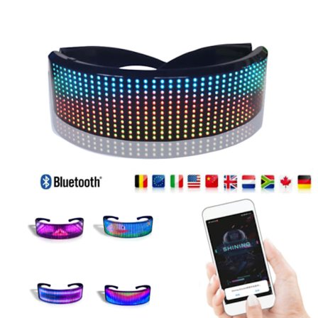 Bluetooth 4.0 Ohjelmoitavat RGB Täysväriset LED-valolasit USB Ladattavat