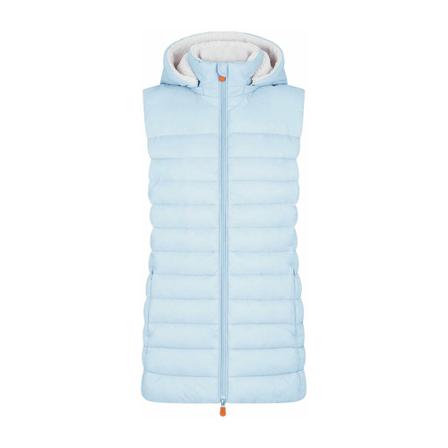 Save The Duck Margareth Faux Fur lined Vest With Detachable Hood Blå, Dame
