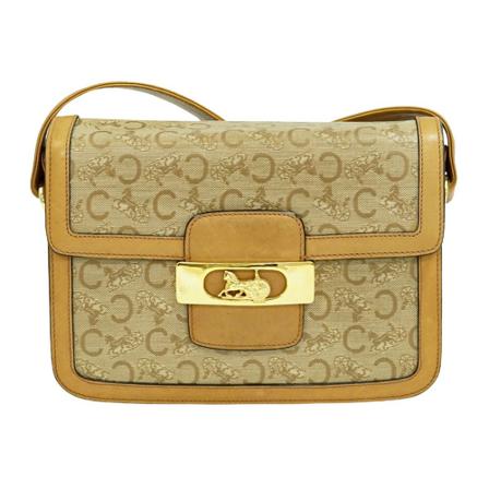 Celine Vintage, Pre-owned Shoulder Bag Beige, Dames, Maat:ONE Size