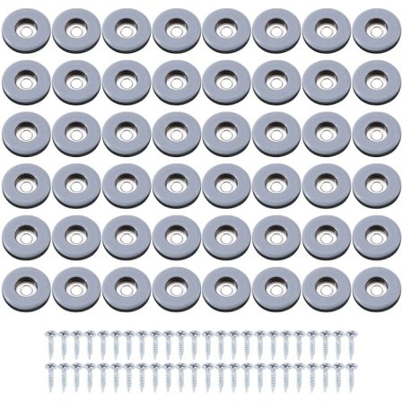48 stk møbelglider i serie, enkle å flytte, med skrue, gulvbeskytter for fliser og hardtre (25 mm runde)