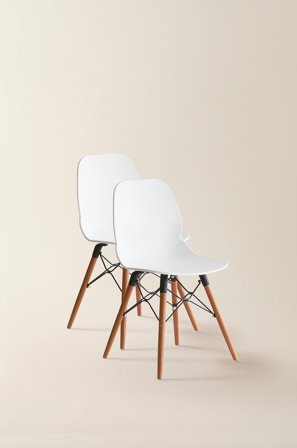 Jotex - Stol 2-pk Hvit - VARBERG - Kjøp Spisestoler & kjøkkenstoler hos Jotex