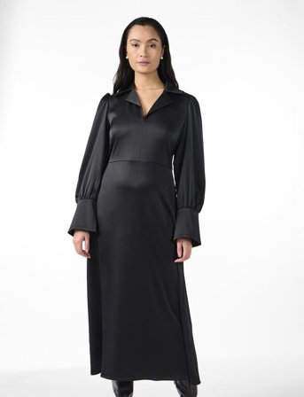 YAS Yaspella Ls Long Dress S. Noos - Black - S