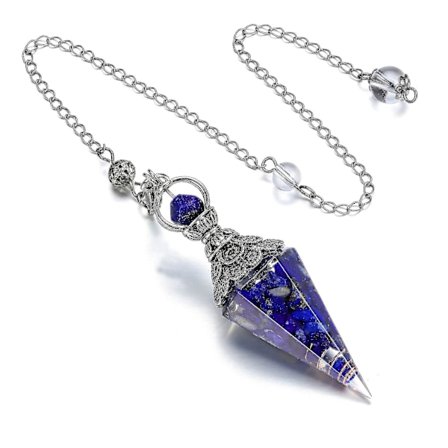 Chakra Crystal Pendel Hexagonal Reiki Healing Crystal Points Ädelsten Dowsing Pendel för spådom Scrying Wicca