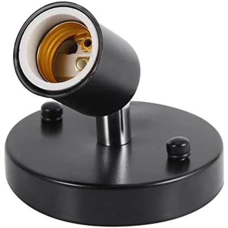 10x10cm Lyspæresokkel, E27, 180 Graders Rotation, Moderne Justerbar Loftlampe, Pæreholder, Væglampe H