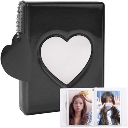 Fotokort - Mini fotoalbum - Sort 11 x 8,5 cm - Fotoalbum -