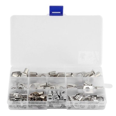 90 stk. SC Batteri Ledningssko Fortinnede Kobber Krympe Ringe Konnektorer Øjer til Auto Bil Marine