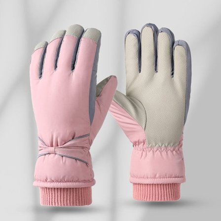 Kvinder Plys Handsker Snowboard Ski Handsker LYS PINK