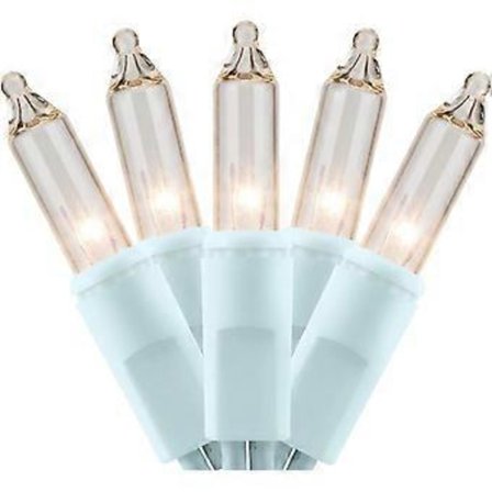 200 Klar Julbelysning Med Vit Kabel. Paket Med 2 Slingor Om 21 Ft 100 Lampor Ul Certifierad Glödlampa