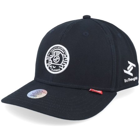 Djinns - Truefit 2.0 Cap Thoughts Black Adjustable Adjustable Black Cap - @ Hatstore
