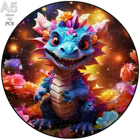 Upeat kukat puiset eläinpalapeli aikuisille lapsille Ihanat lohikäärmeen korkealaatuiset palapelit Brain Twister -lelut