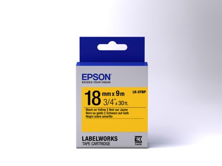 Epson LabelWorks LK-5YBP - merketape - 1 kassett(er) - Rull (1,8 cm x 9 m)