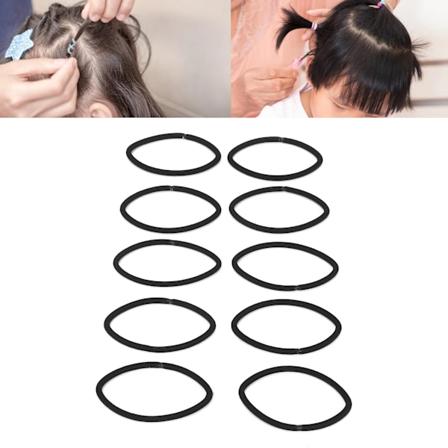 Enkel og moderne hårelastik til kvinder og piger - Elastisk hestehaleholder - Hårtilbehørssæt - Sort
