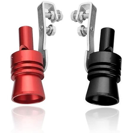 2 st Turbovissla, Turbovissla Avgasrör BOV Blow-off Simulator Ventil Aluminium, Bil Turbo Ljud Avgasvissla Rör Avgas Blow-off Ventil Sim