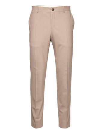 Slhslim-Nicklogan Sand Struc Trs B Kostymbyxor Formella Byxor Beige Selected Homme