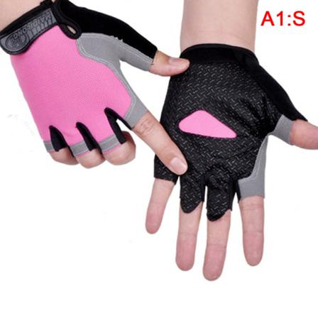 Cykling Anti-slip Anti-svett Herr Dam Half Finger Handskar Breat