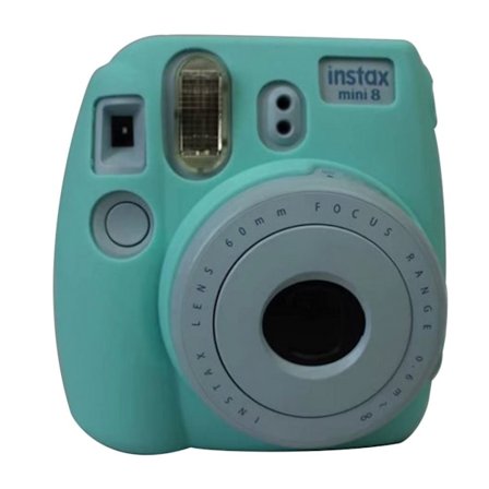Fuji Instax Mini 8 beskyttelsesetui i blødt silikone - Tyrkis