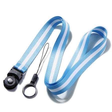 Avtagbar ring och rem med coolt mönster - Ljusblå