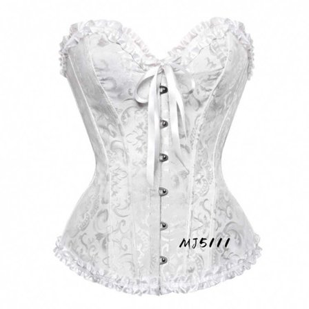 Europæisk og amerikansk paladskorset brudekjole sexet korset taljekorset vestkorset korset MJ51 hvid-Xin Hvid White S