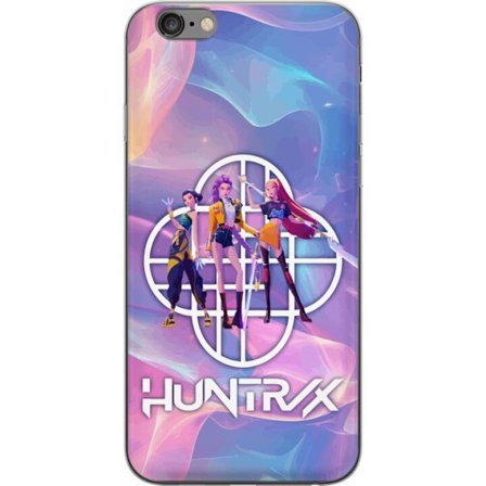 Yhteensopiva Puhelinkuori Apple iPhone 6s Plus Huntrix Neon Trio Kpop Demon Hunter Värikäs futuristinen suunnittelu, jossa kolme naista sankaria paste