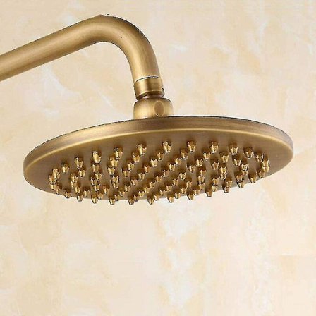 Suuri pyöreä kuparinen sadesuihkupää: 20x20cm, messinkinen kylpyhuoneen suihkupää, kultainen viimeistely (8 tuumaa)
