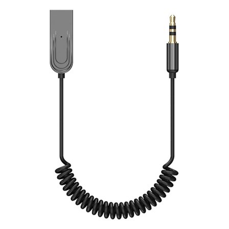 Bil Bluetooth Modtager Multifunktionel 32,8ft Rækkevidde USB Strømforsyning 3,5mm Trådløs Bluetooth 5.0 Adapter Grå Sort
