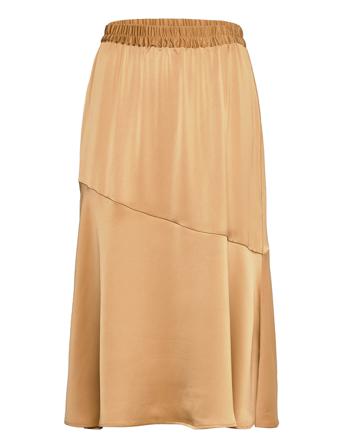 Vmonna Hw Calf Skirt Vma Brown Vero Moda