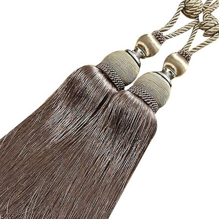 2 st runda boll tofsar gardin uppsättning rep upphängning gardin hållare klämma dekor