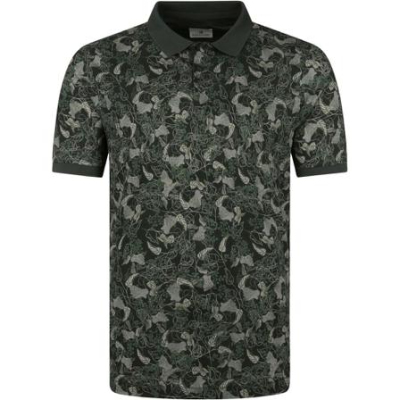State of Art Polo Botanical print Grøn, Herre, Størrelse: M