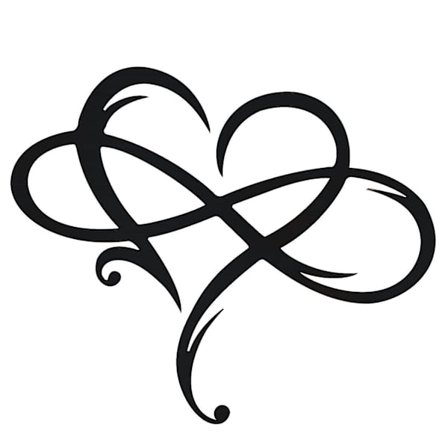 Ikuinen rakkaus takorauta koriste sisäkoristeet metallinen seinäkoriste