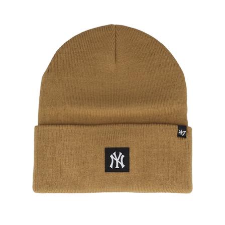 47 Brand - MLB Béžová cuff Beanie - New York Yankees MLB Compact Alt Camel Cuff @ Hatstore