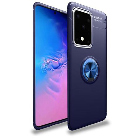 Samsung Galaxy S20 Ultra - Ring Skal - Blå Blue Blå