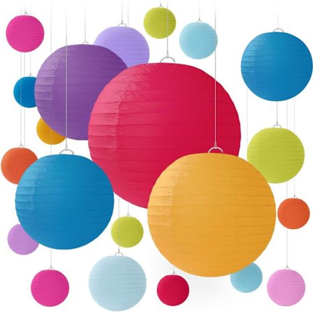 Dekorativ färgad lampskärm (20 st blandade färger 4 tum (10 cm)