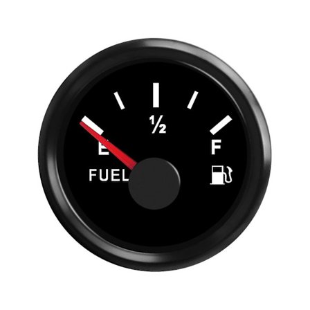 0-90 ohm Drivstoffmåler egnet for Bil Båt Motorsykkel Traktor Generator Yacht, Digital Drivstofftankmåler med 52mm Skive og LED Displaylys