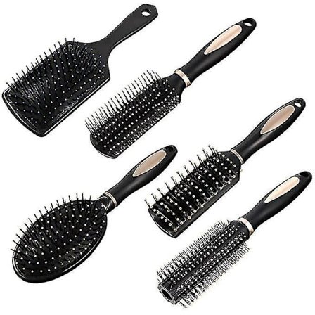 5-pack hårborsteuppsättning, antistatisk, för att reda ut håret