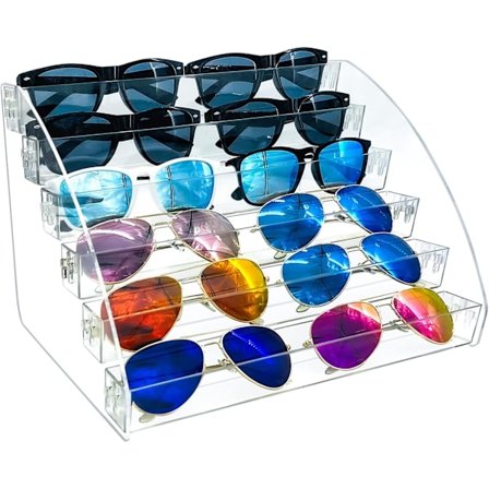 12 Delars Plast Solglasögon Organiserare Klar Glasögon Displayfodral 6 Vånings Glasögon Förvaringsbricka Låda För Glasögon Bordsställ