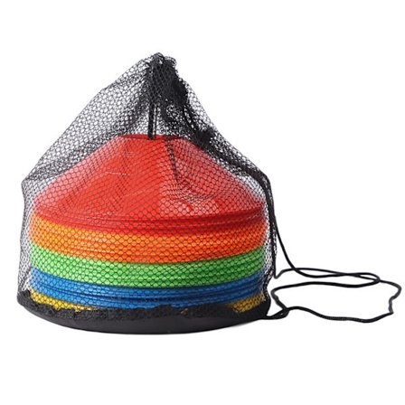 50 Agility Fotballkjegler i Ulike Farger med Bæreveske og Holder for Sports Trening