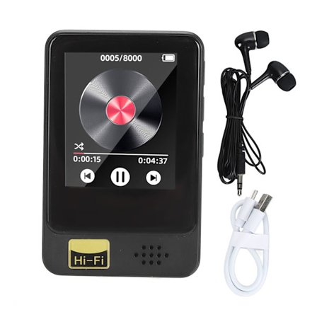 MP3-afspiller Bluetooth 5.0 Touch Screen MP3-afspiller Bærbar HIFI-vækkeur Optagelseskalender Musikafspiller til arbejde Sport Uden hukommelseskort