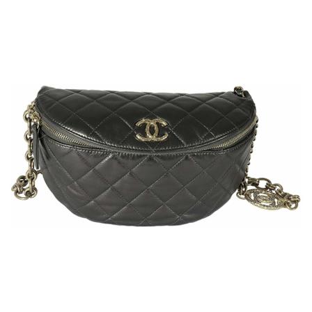 Chanel Vintage Pre-owned Cross Body Väska svart, Dam Vintage Väskor, Dam, Storlek: ONE SIZE