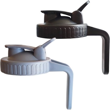 2-pakning Bredmunn Mason Jar Lokk med Håndtak, Vendbart Lokk, Lett Hellepip, Lufttett & Lekkasjesikker Forsegling