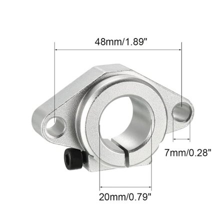 4st linjär rörelseskena klämstång Rail Guide Support 20MM