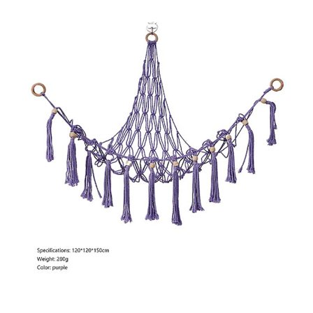 Boheme-stil plyslegetøjsopbevaringsnet (ekstra stort) og plyslegetøjsnet eller hængekøje, egnet til små plyslegetøj eller plyslegetøj.