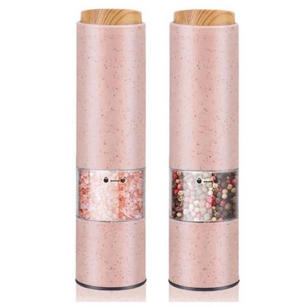 Elektrisk salt- og pepperkvern, elektrisk keramisk kvern for urter/pepper/krydder, justerbar kjøkkenkvern