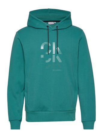 Graphic Triple Logo Hoodie Hoodie Trøje Grøn Calvin Klein