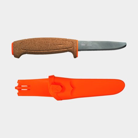 Flytande friluftskniv Morakniv Flytande Kniv SRT Safe (S), 223 mm, kork / återvunnet svenskt rostfritt stål, Hi-Vis Orange